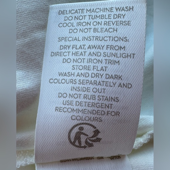 Boden White Tori Silver Embroidered Metallic Star Long Sleeve Top size 6 NWT - Picture 9 of 13